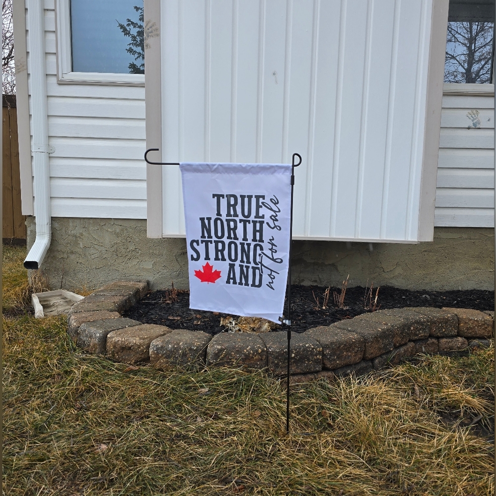 True North Strong Garden Flag
